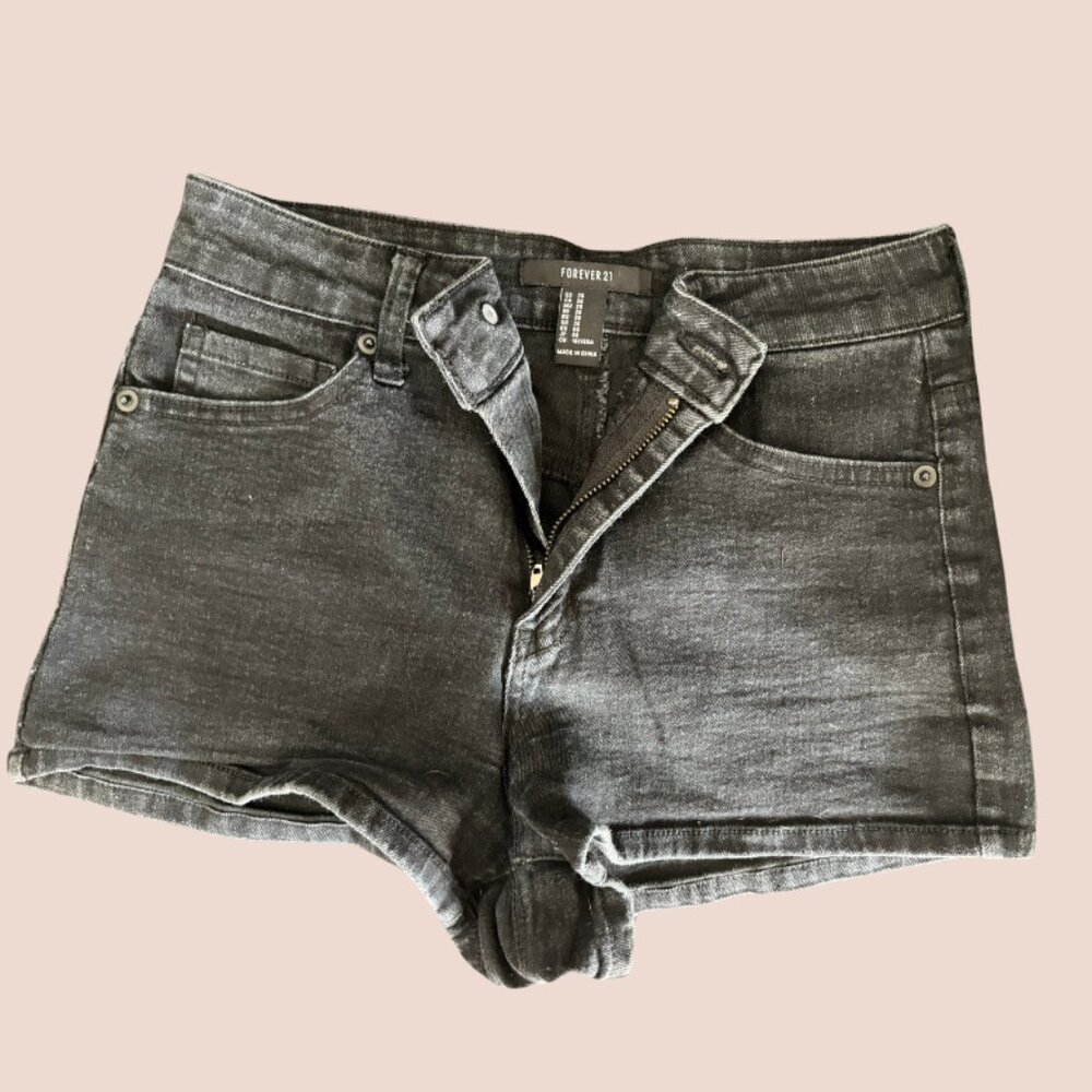 Forever 21 Black Jean Shorts